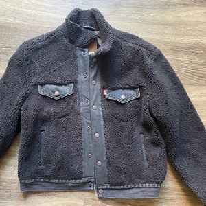 Levi’s Black Sherpa Denim Jacket